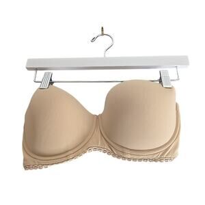 Calvin Klein Ivory Full Coverage Strapless Underwire Push Up Bra Size‎ 34DD